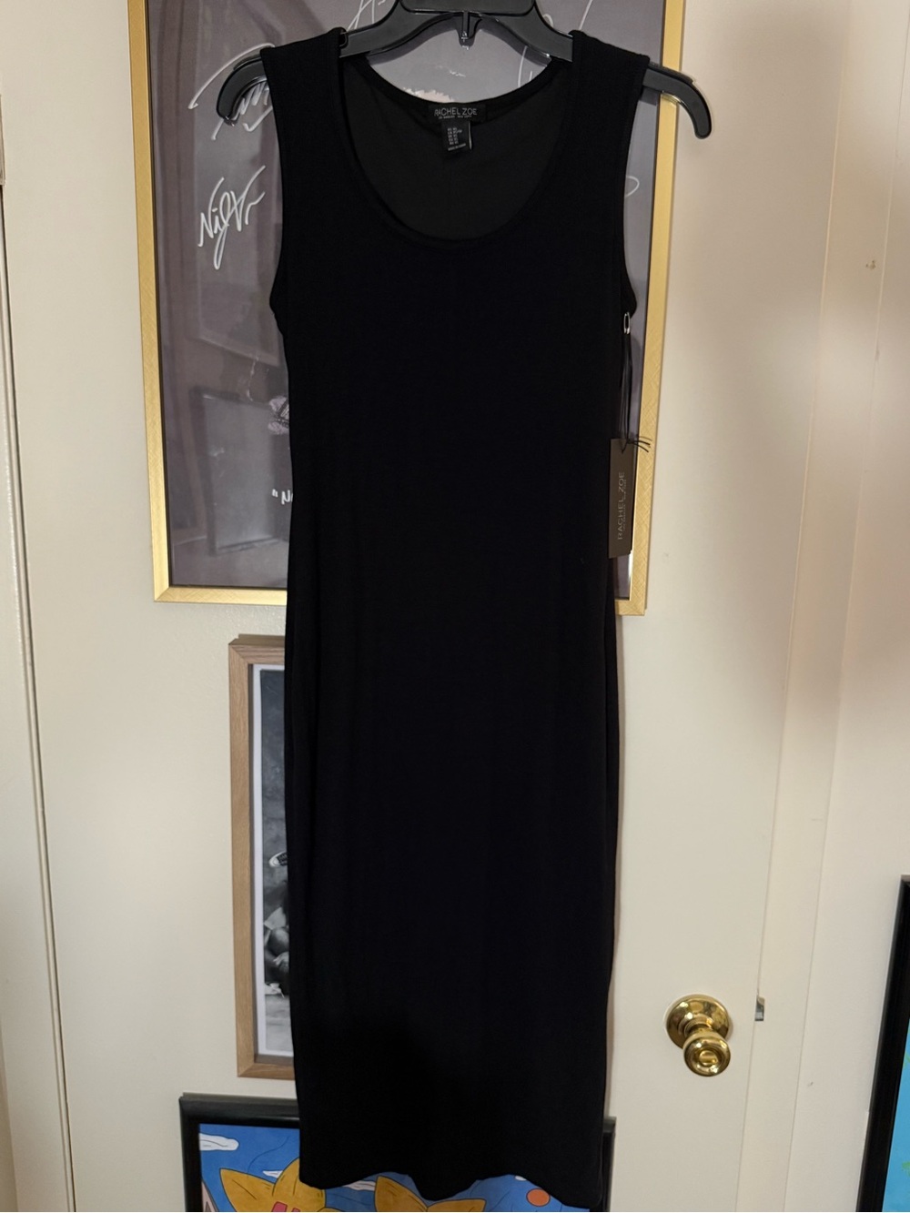 Rachel Zoe Black Sleeveless Midi Dress